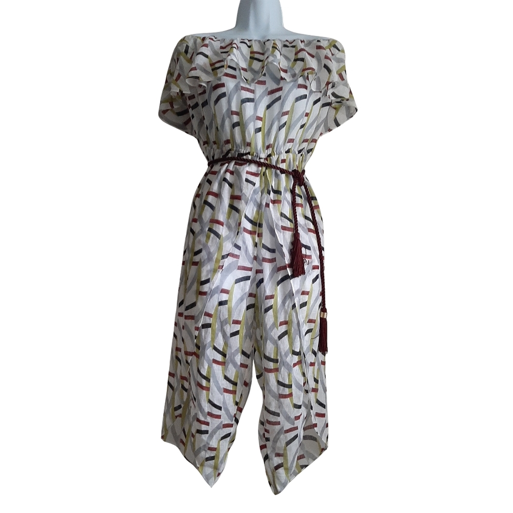 DVF Linen Cotton Charmaine Romper Jumpsuit Size Small